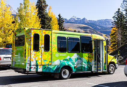 SMART Bus Parked in Parking Lot