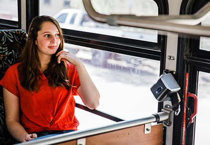 Woman on the SMART Bus