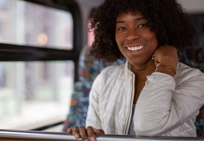 Woman on Bus