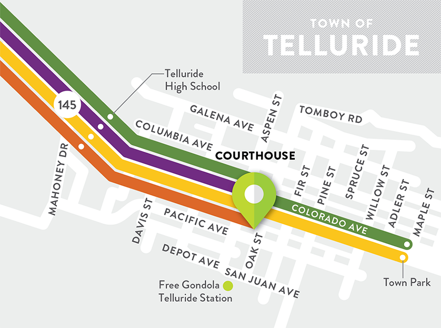 Map of the Town of Telluride