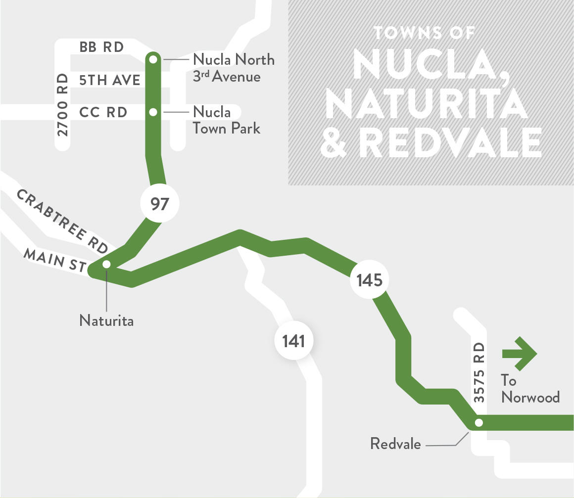 Nucla Route Map